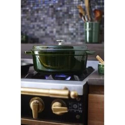 Staub Cocotte 33 Cm, Ovalado, Albahaca, Hierro Fundido -Cocina Comercio 000016966