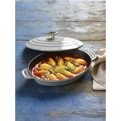 Staub Fuente Para Horno Con Tapa 23 Cm, Hierro Fundido -Cocina Comercio 000017031