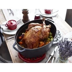 Staub Cocotte 37 Cm, Ovalado, Negro, Hierro Fundido -Cocina Comercio 000017086