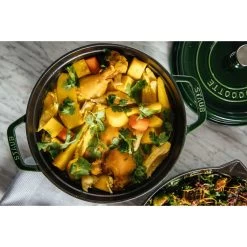 Staub Cocotte 24 Cm, Redondo, Albahaca, Hierro Fundido -Cocina Comercio 000019329