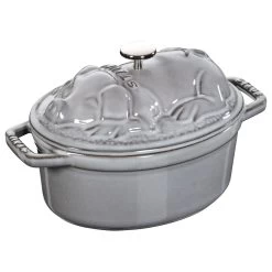 Staub Cocotte 17 Cm, Ovalado, Gris Grafito, Hierro Fundido