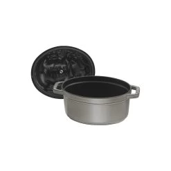 Staub Cocotte 17 Cm, Ovalado, Gris Grafito, Hierro Fundido -Cocina Comercio 40500 176 0 6