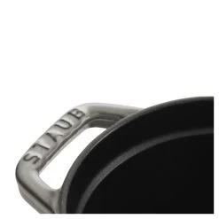 Staub Cocotte 17 Cm, Ovalado, Gris Grafito, Hierro Fundido -Cocina Comercio 40500 176 0 7