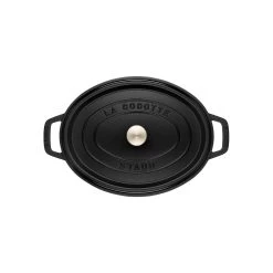 Staub Cocotte 33 Cm, Ovalado, Negro, Hierro Fundido 11 Staub Cocotte 33 Cm, Ovalado, Negro, Hierro Fundido -Cocina Comercio 40500 231 0 3 2