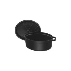 Staub Cocotte 33 Cm, Ovalado, Negro, Hierro Fundido 10 Staub Cocotte 33 Cm, Ovalado, Negro, Hierro Fundido -Cocina Comercio 40500 231 0 6 2