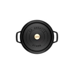 Staub Cocotte 26 Cm, Redondo, Negro, Hierro Fundido -Cocina Comercio 40500 241 0 8 5