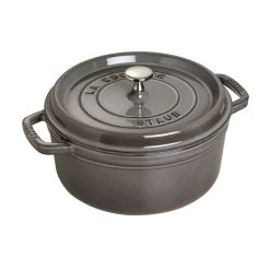 Staub Cocotte 18 Cm, Redondo, Gris Grafito, Hierro Fundido