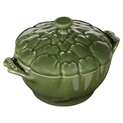 Staub Cocotte 13 Cm, Alcachofa, Albahaca, Cerámica