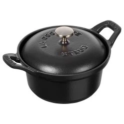 Staub La Coquette 12 Cm, Redondo, Negro