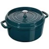 Staub Cocotte 28 Cm, Redondo, Verde Azulado-turquesa, Hierro Fundido -Cocina Comercio 40501 115 0 1