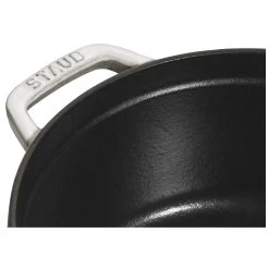 Staub Cocotte 24 Cm, Redondo, Blanco Trufa, Hierro Fundido -Cocina Comercio 40501 412 0 5