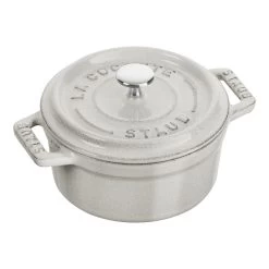 Staub Mini Cocotte 10 Cm, Redondo, Blanco Trufa, Hierro Fundido