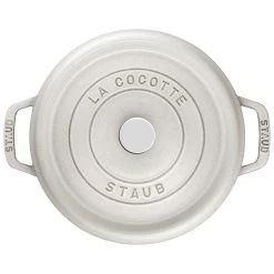 Staub Cocotte 20 Cm, Redondo, Blanco Trufa, Hierro Fundido -Cocina Comercio 40501410 2