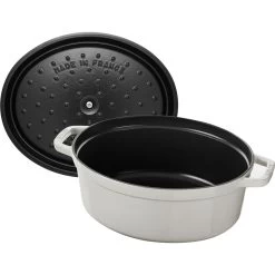 Staub Cocotte 31 Cm, Ovalado, Blanco Trufa, Hierro Fundido -Cocina Comercio 40501416 5