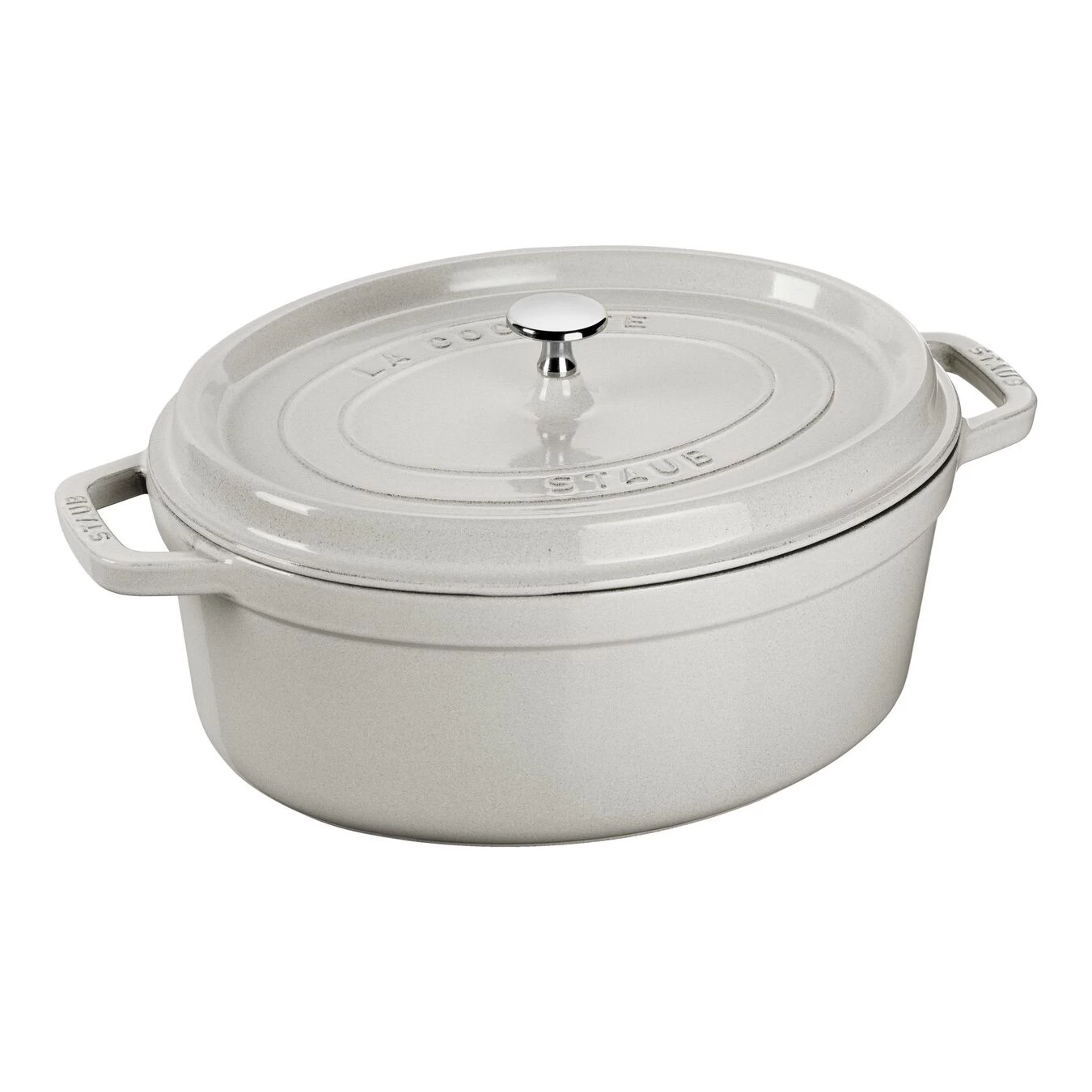 Staub Cocotte 27 Cm, Ovalado, Blanco Trufa, Hierro Fundido 3 Staub Cocotte 27 Cm, Ovalado, Blanco Trufa, Hierro Fundido