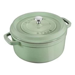 Staub Cocotte 24 Cm, Redondo, Salvia, Hierro Fundido