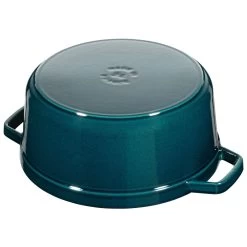 Staub Cocotte 24 Cm, Redondo, Verde Azulado-turquesa, Hierro Fundido -Cocina Comercio 40508 654 0 2