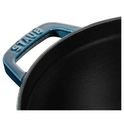 Staub Cocotte 24 Cm, Redondo, Verde Azulado-turquesa, Hierro Fundido -Cocina Comercio 40508 654 0 3
