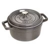 Staub Cocotte 20 Cm, Redondo, Gris Grafito, Hierro Fundido -Cocina Comercio 40509 304 0 1 1