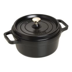 Staub Cocotte 22 Cm, Redondo, Negro, Hierro Fundido