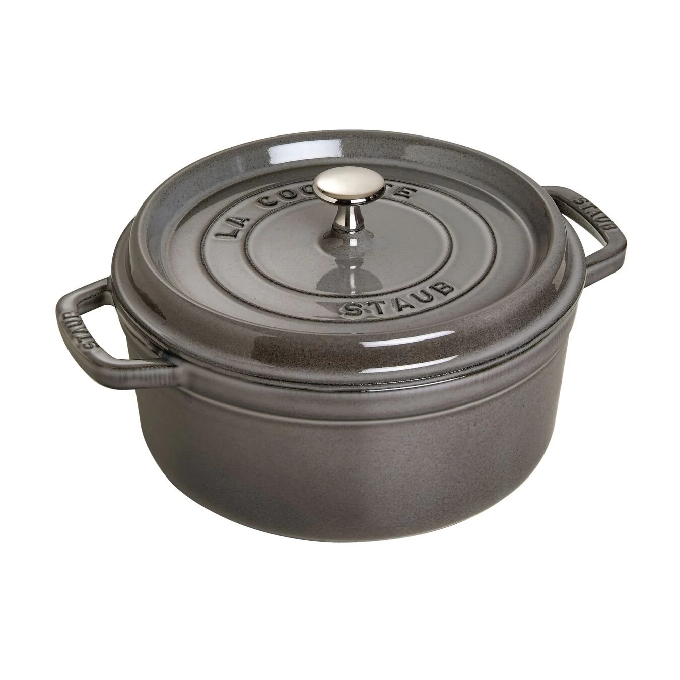 Staub Cocotte 26 Cm, Redondo, Gris Grafito, Hierro Fundido 3 Staub Cocotte 26 Cm, Redondo, Gris Grafito, Hierro Fundido