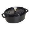 Staub Cocotte 29 Cm, Ovalado, Negro, Hierro Fundido -Cocina Comercio 40509 315 0 1