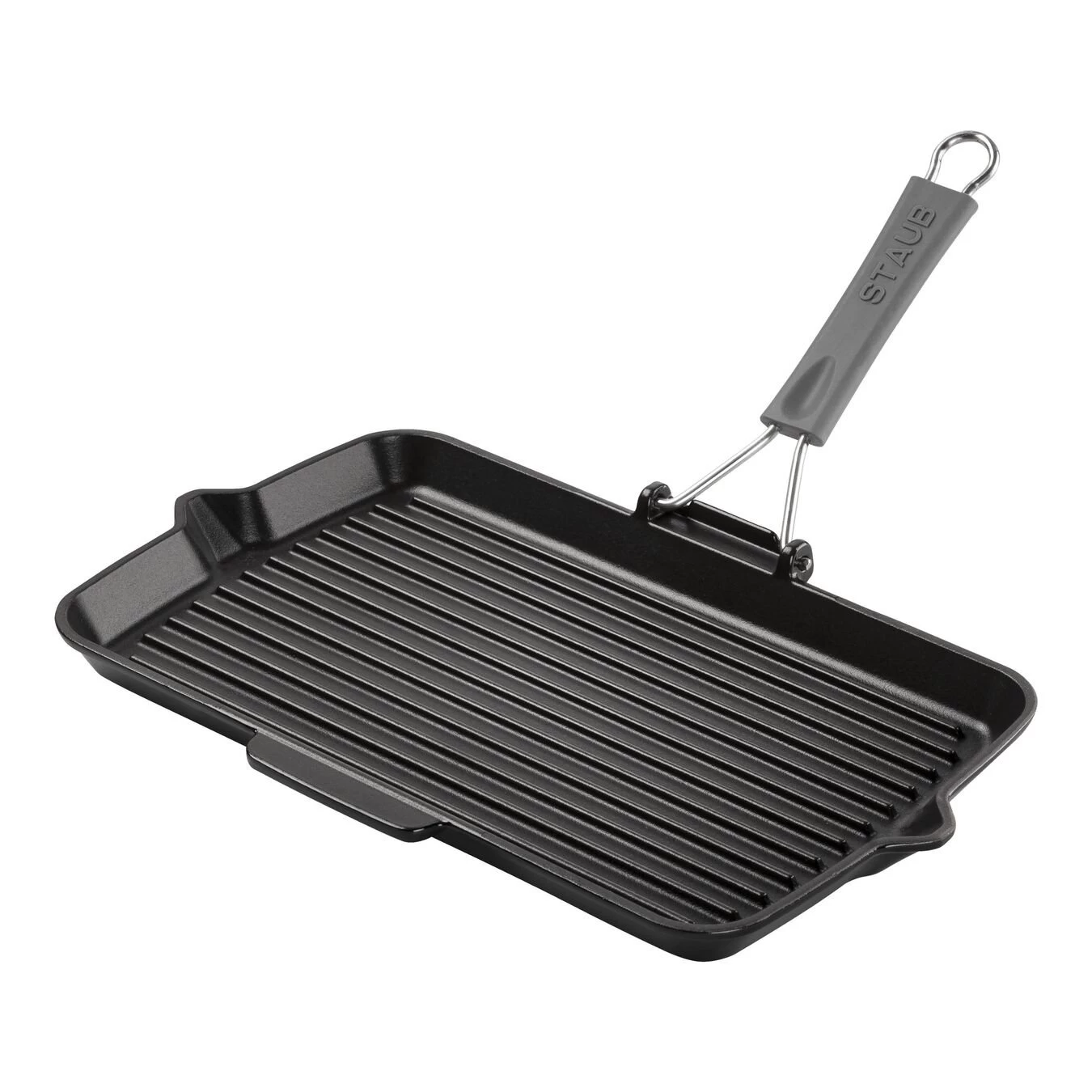 Staub Grill Con Vertedor 34 X 21 Cm, Hierro Fundido, Negro 3 Staub Grill Con Vertedor 34 X 21 Cm, Hierro Fundido, Negro