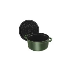 Staub Cocotte 22 Cm, Redondo, Albahaca, Hierro Fundido -Cocina Comercio 40509 354 0 5 2