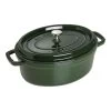 Staub Cocotte 29 Cm, Ovalado, Albahaca, Hierro Fundido