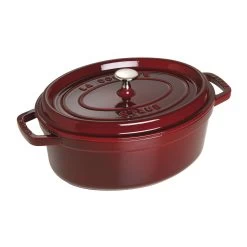 Staub Cocotte 33 Cm, Ovalado, Granadina, Hierro Fundido -Cocina Comercio 40509 364 0 2 1