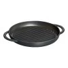 Staub Plancha 26 Cm, Redondo, Negro, Hierro Fundido -Cocina Comercio 40509 377 0 2