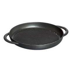 Staub Plancha 26 Cm, Redondo, Negro, Hierro Fundido