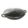 Staub Wok Con Tapa De Cristal 37 Cm, Hierro Fundido, Negro 2 Staub Wok Con Tapa De Cristal 37 Cm, Hierro Fundido, Negro -Cocina Comercio 40509 398 0 1