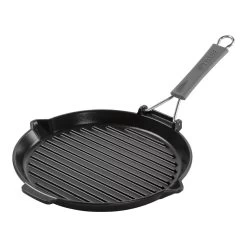 Staub Grill Con Vertedor 28 Cm, Hierro Fundido, Negro