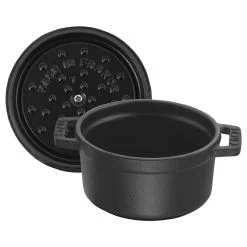 Staub Cocotte 12 Cm, Redondo, Negro, Hierro Fundido -Cocina Comercio 40509 471 0 000000882
