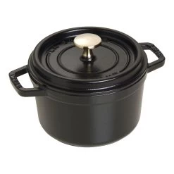 Staub Cocotte 16 Cm, Redondo, Negro, Hierro Fundido