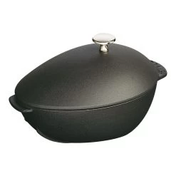 Staub Olla Para Mejillones 25 Cm, Hierro Fundido, Negro