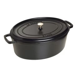 Staub Cocotte 41 Cm, Ovalado, Negro, Hierro Fundido