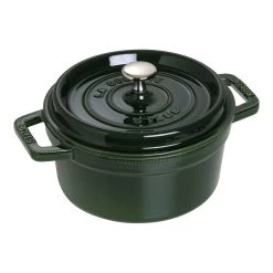 Staub Cocotte 22 Cm, Redondo, Albahaca, Hierro Fundido