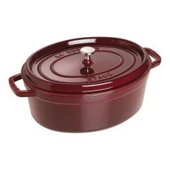 Staub Cocotte 33 Cm, Ovalado, Granadina, Hierro Fundido