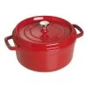 Staub Cocotte 24 Cm, Redondo, Cereza, Hierro Fundido -Cocina Comercio 40509 835 0 1