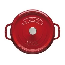 Staub Cocotte 28 Cm, Redondo, Cereza, Hierro Fundido -Cocina Comercio 40509 835 0 3 1