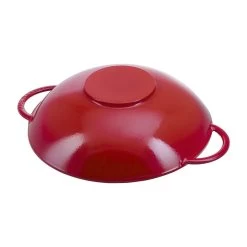 Staub Wok Con Tapa De Cristal 37 Cm, Hierro Fundido, Cereza 9 Staub Wok Con Tapa De Cristal 37 Cm, Hierro Fundido, Cereza -Cocina Comercio 40509 898 0 4