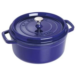 Staub Cocotte 26 Cm, Redondo, Azul Oscuro, Hierro Fundido