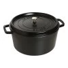 Staub Cocotte 34 Cm, Redondo, Negro, Hierro Fundido