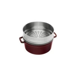 Staub Cocotte Con Vaporera 26 Cm, Redondo, Granadina, Hierro Fundido -Cocina Comercio 40510 600 0 2