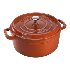 Staub Cocotte 28 Cm, Redondo, Canela, Hierro Fundido