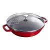 Staub Wok Con Tapa De Cristal 30 Cm, Hierro Fundido, Cereza 1 Staub Wok Con Tapa De Cristal 30 Cm, Hierro Fundido, Cereza -Cocina Comercio 40511 345 0 3