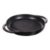 Staub Plancha 23 Cm, Redondo, Negro, Hierro Fundido -Cocina Comercio 40511 520 0 1