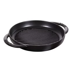 Staub Plancha 23 Cm, Redondo, Negro, Hierro Fundido